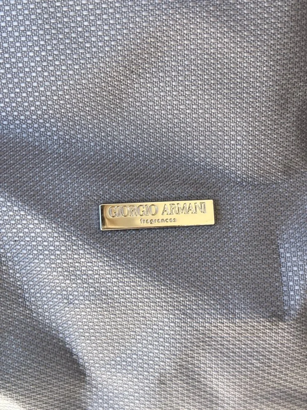 Giorgio Armani Fragrances Grey Duffle Travel Bag Gym Weekender Crossbody